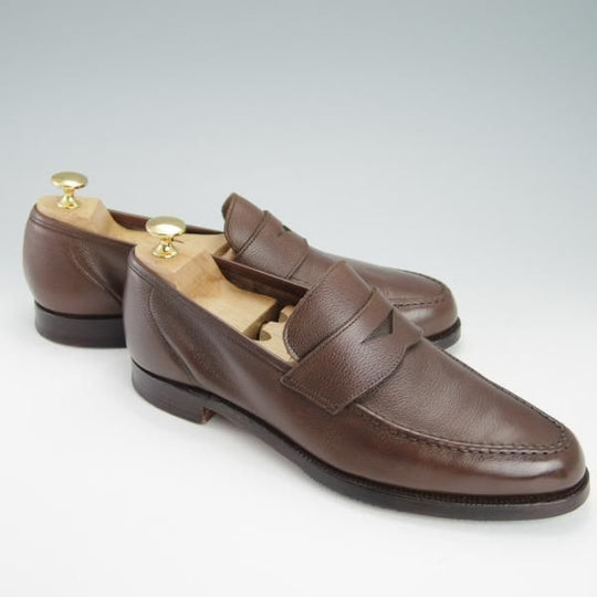 ★クロケット&ジョーンズ 6.5E【モデル定価￥75,900-★SELHURST/366ラスト】コインローファー/グレインレザー/濃茶/Crockett&Jones★g603