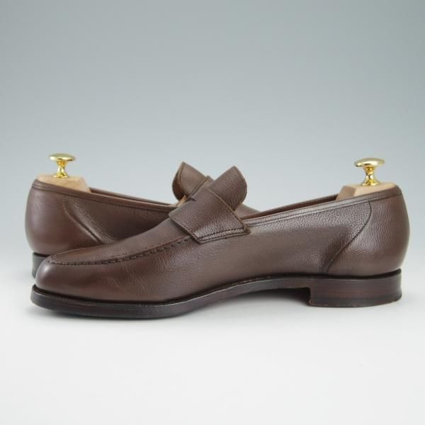 ★クロケット&ジョーンズ 6.5E【モデル定価￥75,900-★SELHURST/366ラスト】コインローファー/グレインレザー/濃茶/Crockett&Jones★g603