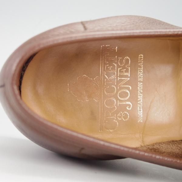 ★クロケット&ジョーンズ 6.5E【モデル定価￥75,900-★SELHURST/366ラスト】コインローファー/グレインレザー/濃茶/Crockett&Jones★g603