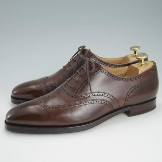美品★クロケット&ジョーンズ 6.5E【★DRUMMOND/348ラスト】ドラモンド/オックスフォードシューズ/カーフ/濃茶/Crockett&Jones★g604