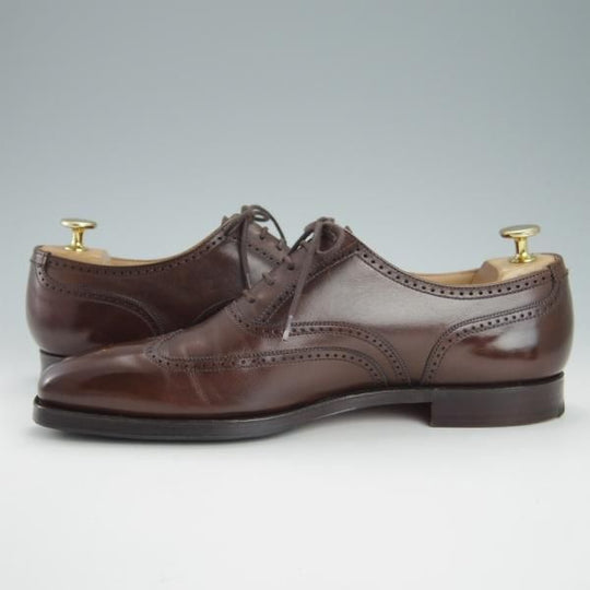 美品★クロケット&ジョーンズ 6.5E【★DRUMMOND/348ラスト】ドラモンド/オックスフォードシューズ/カーフ/濃茶/Crockett&Jones★g604