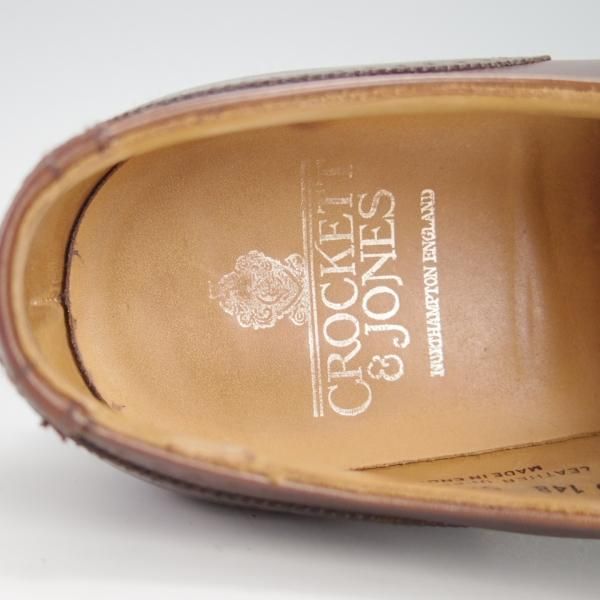 美品★クロケット&ジョーンズ 6.5E【★DRUMMOND/348ラスト】ドラモンド/オックスフォードシューズ/カーフ/濃茶/Crockett&Jones★g604
