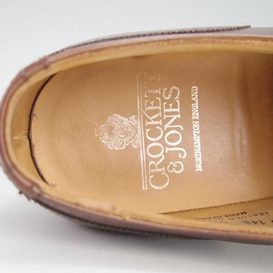 美品★クロケット&ジョーンズ 6.5E【★DRUMMOND/348ラスト】ドラモンド/オックスフォードシューズ/カーフ/濃茶/Crockett&Jones★g604
