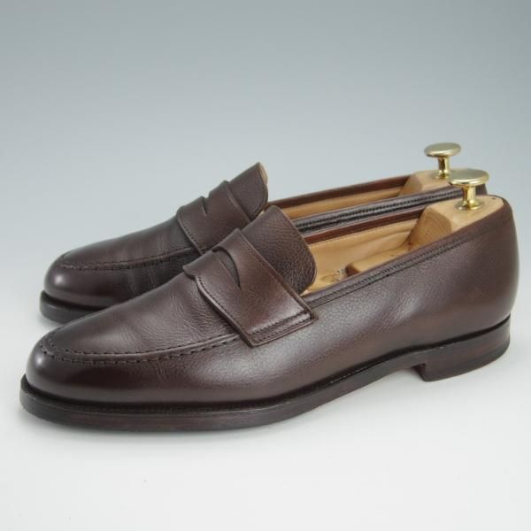 極上★クロケット&ジョーンズ 6.5E【定価￥83,600-★ビームスF別注/MAINE】376ラスト/コインローファー/濃茶/BEAMS/Crockett&Jones★g605