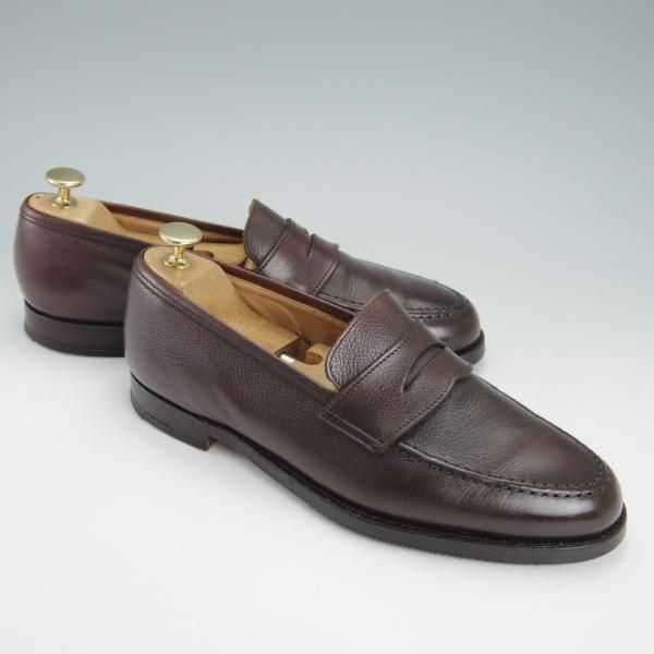 極上★クロケット&ジョーンズ 6.5E【定価￥83,600-★ビームスF別注/MAINE】376ラスト/コインローファー/濃茶/BEAMS/Crockett&Jones★g605