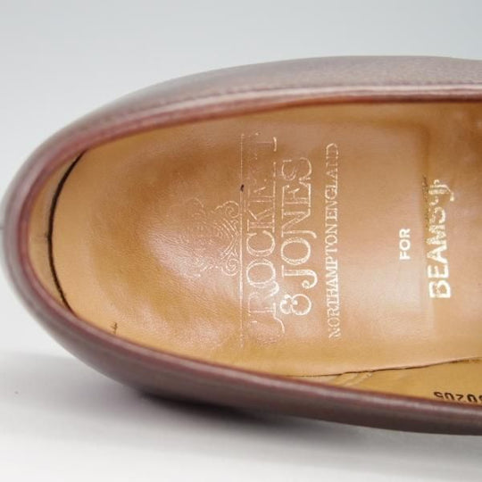 極上★クロケット&ジョーンズ 6.5E【定価￥83,600-★ビームスF別注/MAINE】376ラスト/コインローファー/濃茶/BEAMS/Crockett&Jones★g605