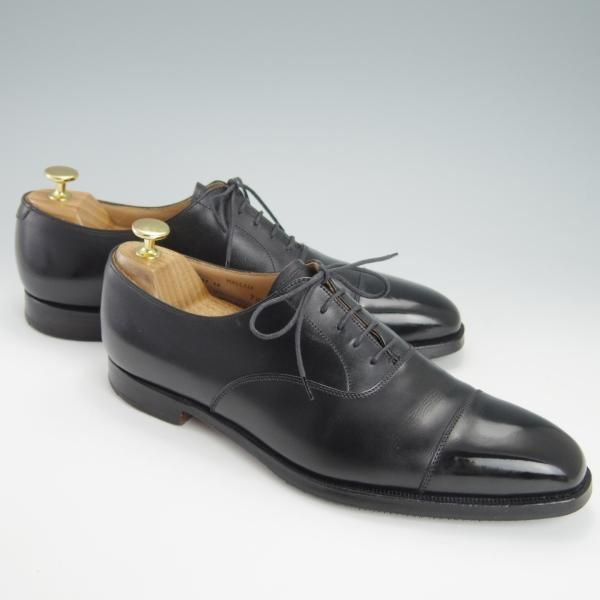 極上★クロケット&ジョーンズ 7.5E【定価￥86,900-★HALLAM/バーニーズNY別注/348ラスト】ストレートチップ/黒/Crockett&Jones★g606
