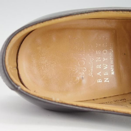 極上★クロケット&ジョーンズ 7.5E【定価￥86,900-★HALLAM/バーニーズNY別注/348ラスト】ストレートチップ/黒/Crockett&Jones★g606