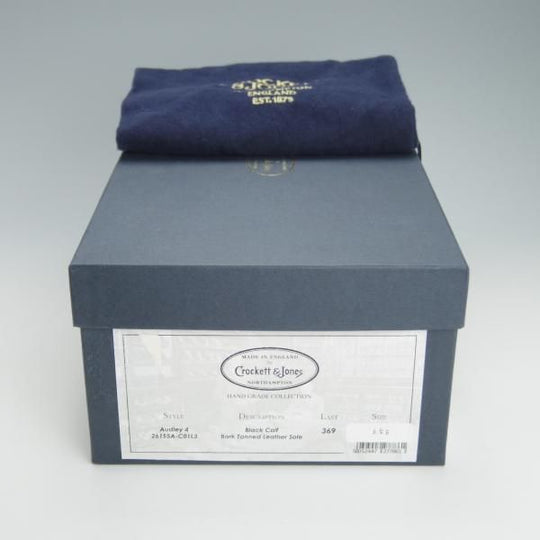 極上★クロケット&ジョーンズ 6.5E【貴重★369ラスト仕様のAUDLEY/オードリー4】ハンドグレードライン/カーフ/黒/Crockett&Jones★g609