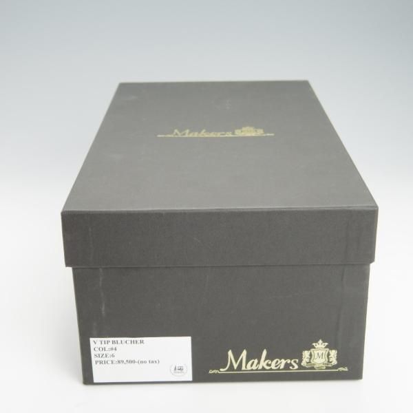 美品★Makers/メイカーズ SIZE 6【現行定価￥114,950-★茶系コードバン仕様/ホーウィン社/#4】CDVN-02/シェルコードバン/Vチップ★g610