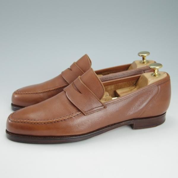 美品★クロケット&ジョーンズ 6.5E【モデル定価￥74,800-★ビームスF別注/CAMDEN】366ラスト/コインローファー/茶/Crockett&Jones★g614