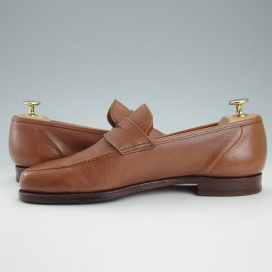 美品★クロケット&ジョーンズ 6.5E【モデル定価￥74,800-★ビームスF別注/CAMDEN】366ラスト/コインローファー/茶/Crockett&Jones★g614