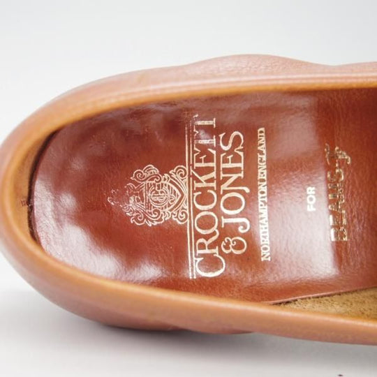 美品★クロケット&ジョーンズ 6.5E【モデル定価￥74,800-★ビームスF別注/CAMDEN】366ラスト/コインローファー/茶/Crockett&Jones★g614