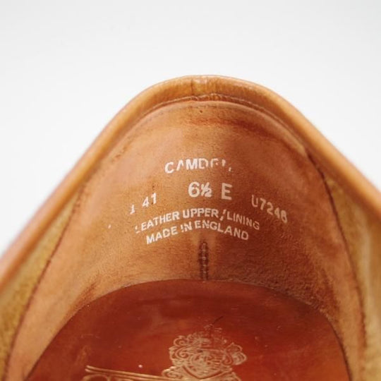 美品★クロケット&ジョーンズ 6.5E【モデル定価￥74,800-★ビームスF別注/CAMDEN】366ラスト/コインローファー/茶/Crockett&Jones★g614