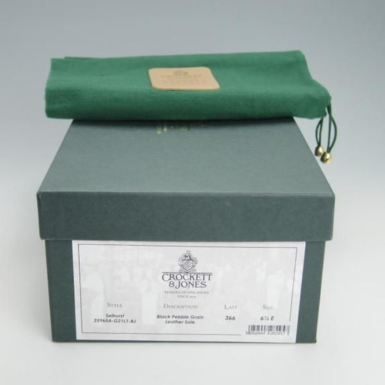 美品★クロケット&ジョーンズ 6.5E【モデル定価￥75,900-★バーニーズNY別注/SELHURST】366ラスト/ローファー/黒/Crockett&Jones★g615