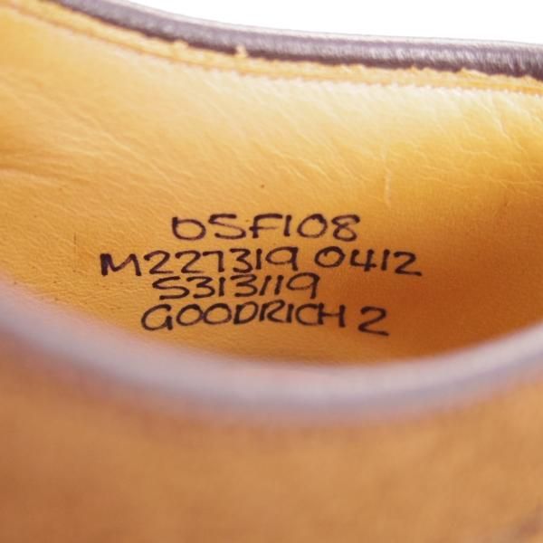 極美品★チャーチ 65F/UK6.5【★GOODRICH 2/108ラスト】4都市ロゴ/ストレートチップ/スエード/濃茶/メンズ/Church's★g616