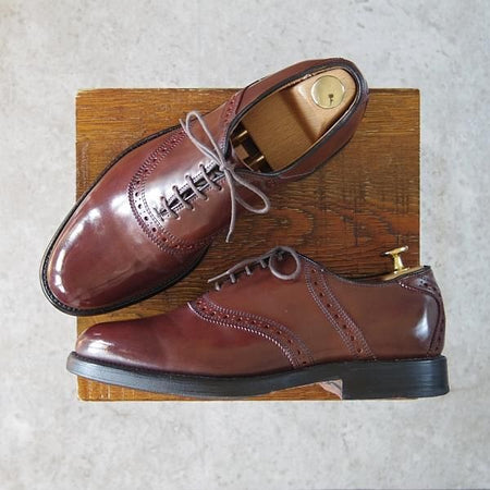 ★(米)アレンエドモンズ 6.5E【定価15万円以上★コードバン仕様/Polo】サドルシューズ/赤茶/メンズ/ALLEN EDMONDS★g621