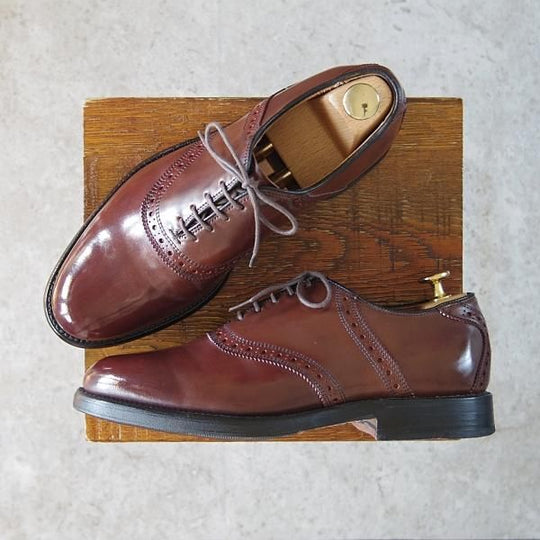 ★(米)アレンエドモンズ 6.5E【定価15万円以上★コードバン仕様/Polo】サドルシューズ/赤茶/メンズ/ALLEN EDMONDS★g621