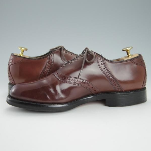 ★(米)アレンエドモンズ 6.5E【定価15万円以上★コードバン仕様/Polo】サドルシューズ/赤茶/メンズ/ALLEN EDMONDS★g621