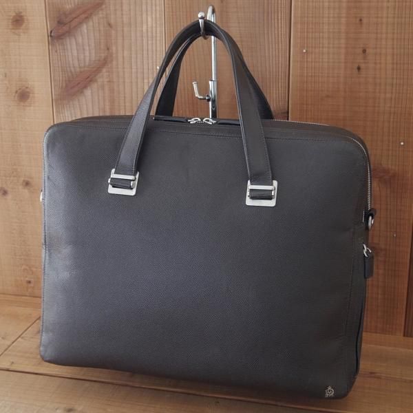 極上★ダンヒル/dunhill【定価19.5万円程度★ボードン/Bourdon Double Zip Briefcase】ブリーフケース/メンズ/ビジネス/バッグ/鞄★N5692