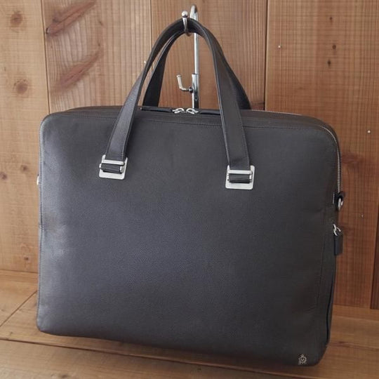 極上★ダンヒル/dunhill【定価19.5万円程度★ボードン/Bourdon Double Zip Briefcase】ブリーフケース/メンズ/ビジネス/バッグ/鞄★N5692