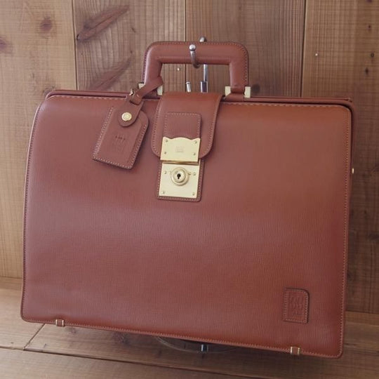 美品★(英)ダックス/DAKS【★ダレスバッグ/レザー】メンズ/ビジネス/バッグ/茶/ブリーフケース/鞄★N5699