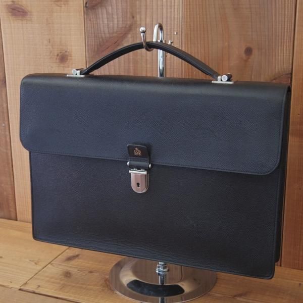 極上★ダンヒル/dunhill【定価15万円程度★ボードン/Bourdon Single Document Case】ブリーフケース/メンズ/ビジネス/バッグ/黒★N5707