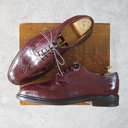 ★チャーチ 60G/UK6【定価￥154,440-★コードバン仕様/グラフトン/173ラスト】GRAFTON/フルブローグ/赤茶/メンズ/Church's★g628