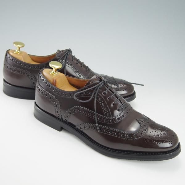 極美品Church'sチャーチコバルトフルブローグBURWOODMET85木型付 極美品Church'sチャーチコバルトフルブローグBURWOODMET85木型付