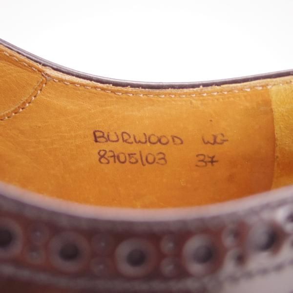 極美品★チャーチ(レディース) SIZE 37【定価￥114,400-★バーウッド/BURWOOD WG】ライトエボニー/フルブローグ/濃茶/Church's★g629