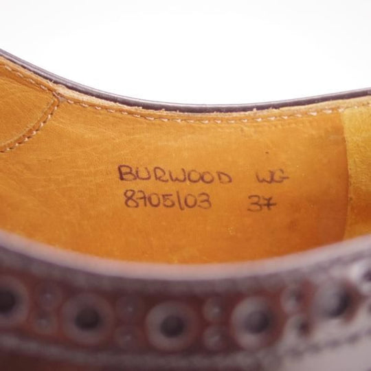 極美品★チャーチ(レディース) SIZE 37【定価￥114,400-★バーウッド/BURWOOD WG】ライトエボニー/フルブローグ/濃茶/Church's★g629
