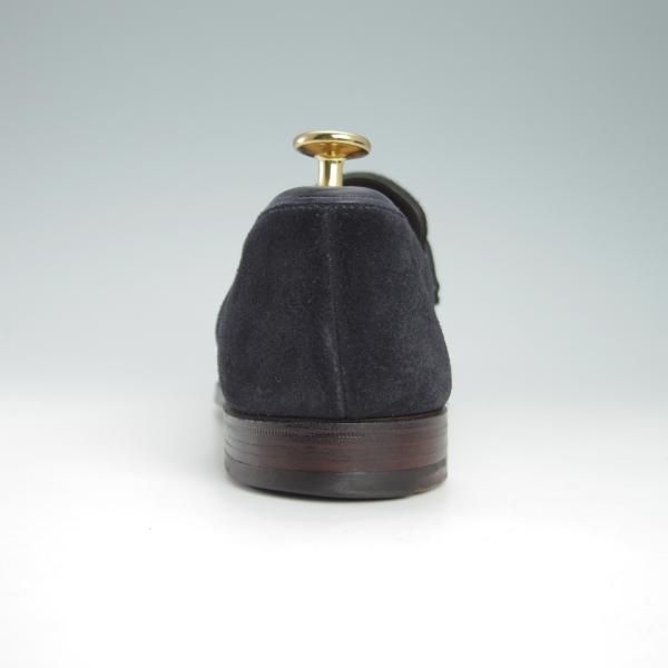 極上★クロケット&ジョーンズ 6.5E【★SELSEY/366ラスト】コインローファー/スエード/紺/メンズ/Crockett&Jones★g631