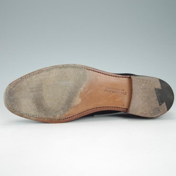 極上★クロケット&ジョーンズ 6.5E【★SELSEY/366ラスト】コインローファー/スエード/紺/メンズ/Crockett&Jones★g631