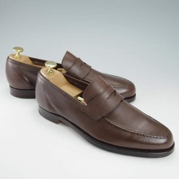 美品★クロケット&ジョーンズ 6.5E【定価￥83,600-★バーニーズNY別注/SELHURST】366ラスト/ローファー/濃茶/Crockett&Jones★g632