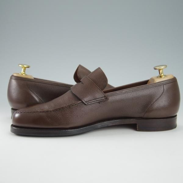 美品★クロケット&ジョーンズ 6.5E【定価￥83,600-★バーニーズNY別注/SELHURST】366ラスト/ローファー/濃茶/Crockett&Jones★g632