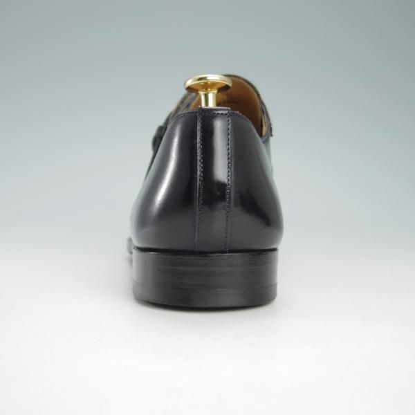 極美品★(スペイン製)マグナーニ SIZE 39【★ボロネーゼ製法/18982】モンクストラップ/カーフ×グレインレザー/黒/MAGNANNI★g634