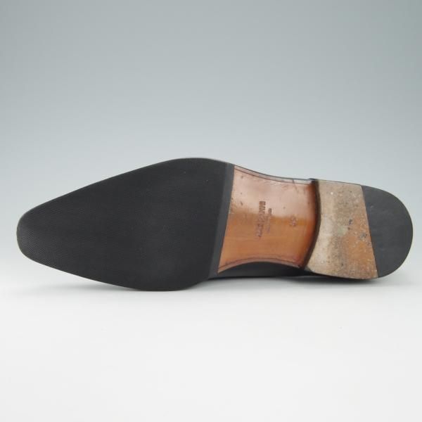 極美品★(スペイン製)マグナーニ SIZE 39【★ボロネーゼ製法/18982】モンクストラップ/カーフ×グレインレザー/黒/MAGNANNI★g634