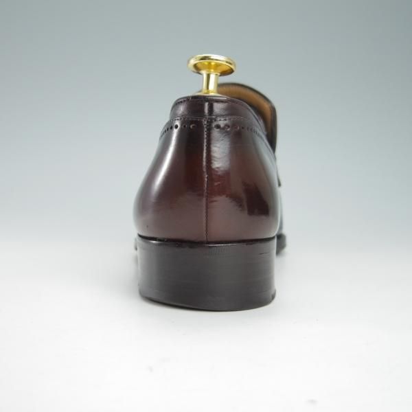 極上★(伊)アルティオリ SIZE 6.5【定価15万円以上★パティーヌ/センターエラスティック】濃茶系/スリッポン/カーフ/ARTIOLI★g635