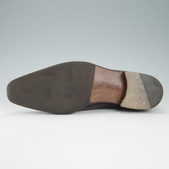 極上★(伊)アルティオリ SIZE 6.5【定価15万円以上★パティーヌ/センターエラスティック】濃茶系/スリッポン/カーフ/ARTIOLI★g635