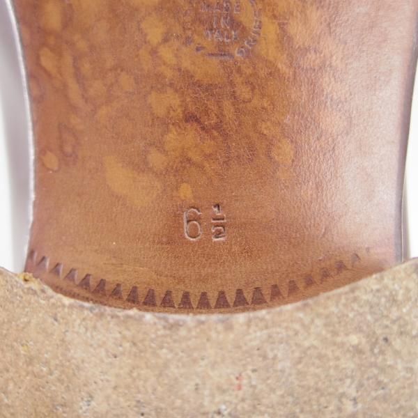 極上★(伊)アルティオリ SIZE 6.5【定価15万円以上★パティーヌ/センターエラスティック】濃茶系/スリッポン/カーフ/ARTIOLI★g635