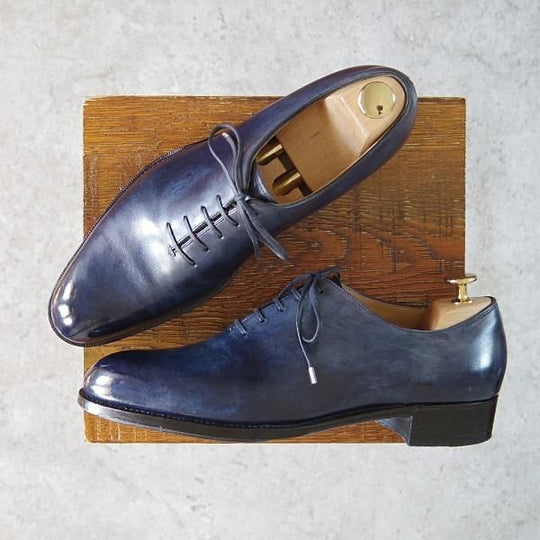 極美品★(福岡)Corno blu/コルノブルゥ UK6.5程度【オーダー価格27.5万円〜★ビスポーク/専用シューツリー付】(イルチア社)ヌメ革★g638