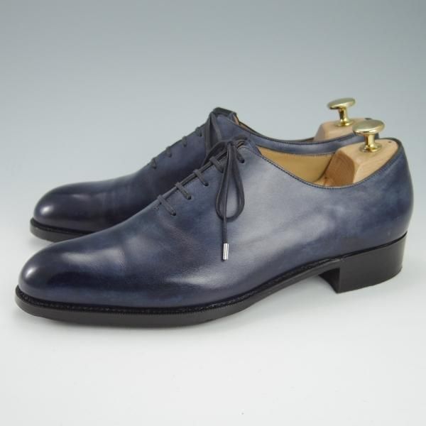 極美品★(福岡)Corno blu/コルノブルゥ UK6.5程度【オーダー価格27.5万円〜★ビスポーク/専用シューツリー付】(イルチア社)ヌメ革★g638