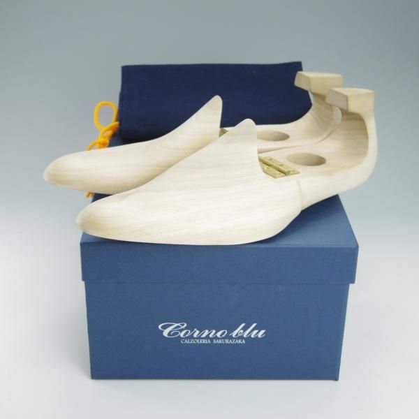 極美品★(福岡)Corno blu/コルノブルゥ UK6.5程度【オーダー価格27.5万円〜★ビスポーク/専用シューツリー付】(イルチア社)ヌメ革★g638