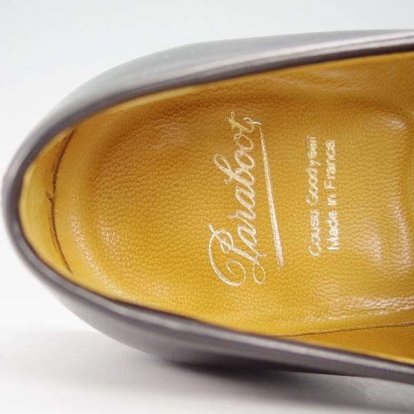 極美品★パラブーツ SIZE 5【定価￥77,000-★アドニス/ADONIS】ギャラクシーソール/コインローファー/カーフ/NOIR/黒/Paraboot★g639