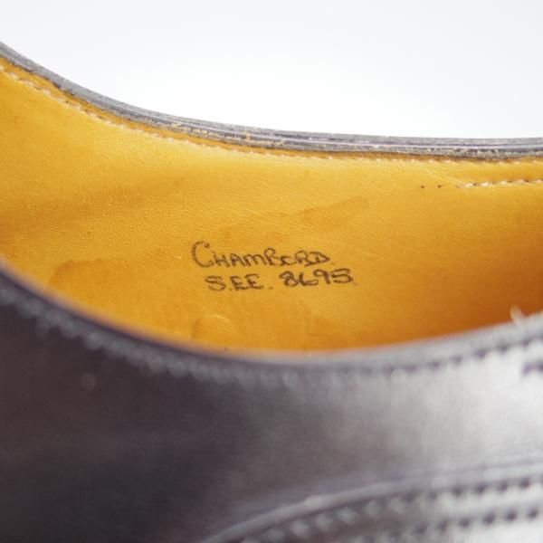 極上★ジョンロブ 5EE【名作★シャンボード/CHAMBORD/スキンステッチ仕様】8695ラスト/Uチップ/カーフ/黒/メンズ/JOHN LOBB★g640