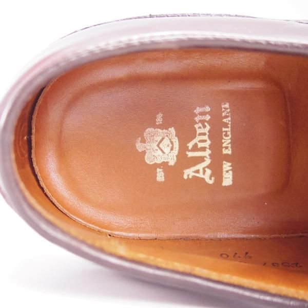 極上★オールデン 7.5D【定価￥138,600-★コードバン仕様/990】バリーラスト/プレーントゥ/#8/赤茶/メンズ/Alden★g641