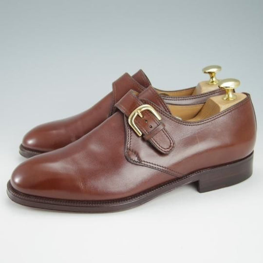 極美品★(伊)タニノクリスチー SIZE 5【定価15万円以上★モンクストラップ/122563】カーフ/茶/メンズ/TANINO CRISCI★g643