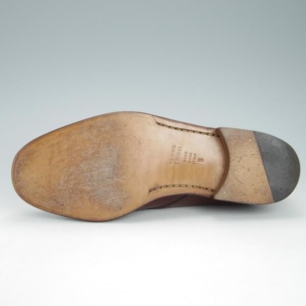 極美品★(伊)タニノクリスチー SIZE 5【定価15万円以上★モンクストラップ/122563】カーフ/茶/メンズ/TANINO CRISCI★g643