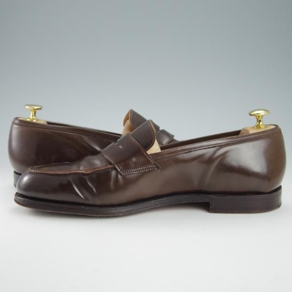 極上★クロケット&ジョーンズ UK9/US9.5E【コードバン仕様★茶/ダークブラウン/ラルフローレン別注】ローファー/Crockett&Jones★g644