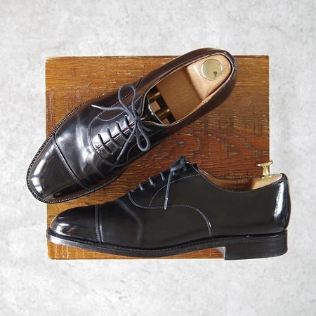 美品★チャーチ 60F/UK6【貴重★73ラスト/コンサル同仕様】THAMES/ストレートチップ/ポリッシュドバインダーカーフ/黒/Church's★g646